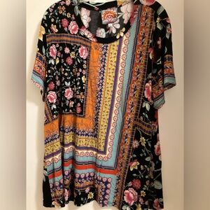 Floral Patchwork Short Sleeve Top from Johnny Was